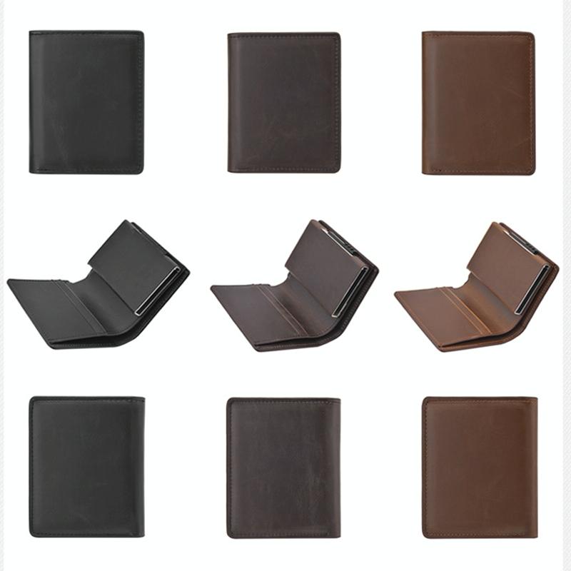 Rfid Blocking Short Wallet With Automatic Pop Up - Black
